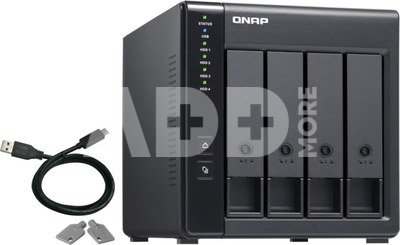 QNAP | 4-Bay | TR-004 | Up to 4 HDD/SSD Hot-Swap | Micro processor with hardware RAID