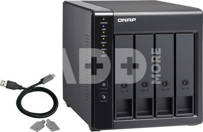 QNAP | 4-Bay | TR-004 | Up to 4 HDD/SSD Hot-Swap | Micro processor with hardware RAID