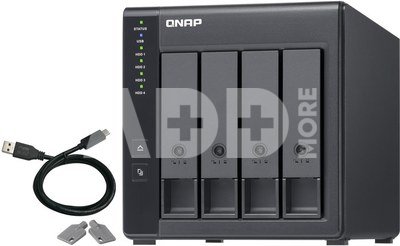 QNAP | 4-Bay | TR-004 | Up to 4 HDD/SSD Hot-Swap | Micro processor with hardware RAID