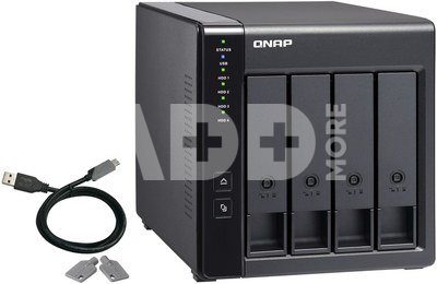 QNAP | 4-Bay | TR-004 | Up to 4 HDD/SSD Hot-Swap | Micro processor with hardware RAID
