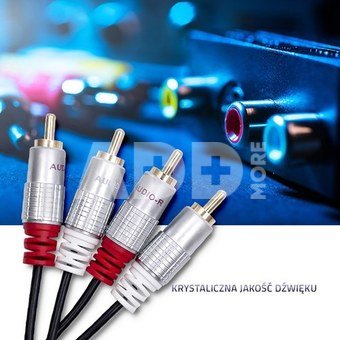 Qoltec Cable 2xRCA male 2xRCA male