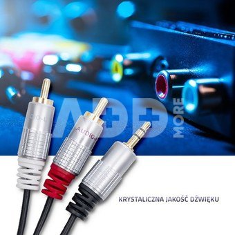 Qoltec Cable 2xRCA Mini Jack 3.5mm