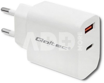 Qoltec Charger 18W 5-12V, 1.5-3A, USB C