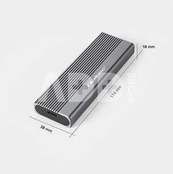 Qoltec Enclosure for SSD M.2 drive,SATA,NGFF,USB C