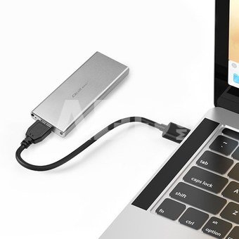 Qoltec Enclosure M.2 SSD drive SATA,NGFF,USB 3.0,2TB