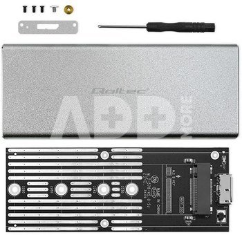 Qoltec Enclosure M.2 SSD drive SATA,NGFF,USB 3.0,2TB