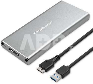 Qoltec Enclosure M.2 SSD drive SATA,NGFF,USB 3.0,2TB