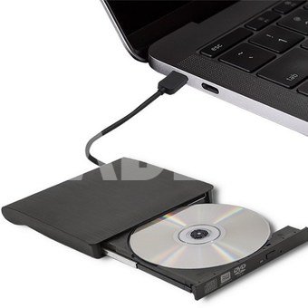 Qoltec external DVD/CD writer USB 3.0, black