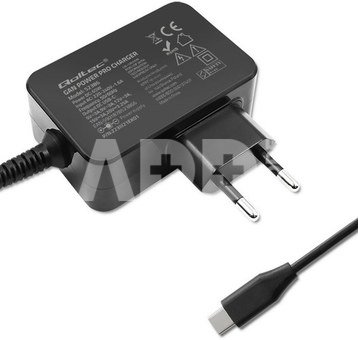 Qoltec GaN POWER PRO charger 1xUSB C, 65W, 5 20V