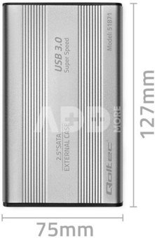 Qoltec Hard drive case HDD SSD 2.5inch SATA3,USB3.0