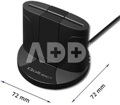 Qoltec Intelligent ID chip card reader SCR 0632, USB