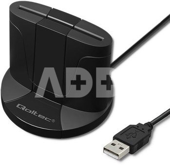 Qoltec Intelligent ID chip card reader SCR 0632, USB