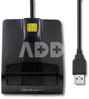 Qoltec Intelligent smart ID card reader, USB type C
