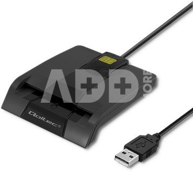 Qoltec Intelligent smart ID card reader, USB type C