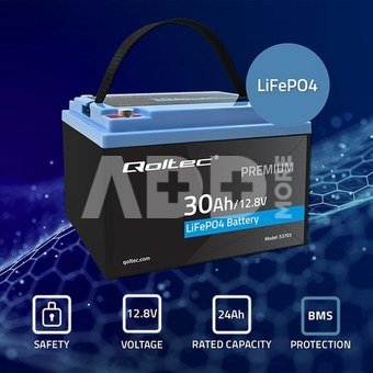 LiFePO4 12.08V 30Ah 384Wh