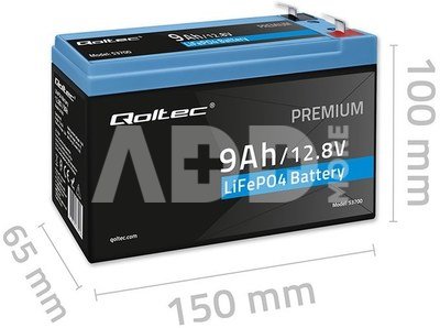 LiFePO4 12.8V 9Ah 115.2Wh