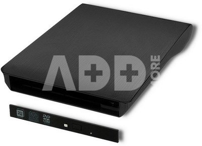 Qoltec Optical drive case CD/ DVD SATA,USB3.0 9.5mm