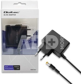 Qoltec Plug in power supply 5W 5V, 1A, 5.5x2.5