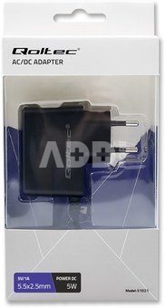 Qoltec Plug in power supply 5W 5V, 1A, 5.5x2.5