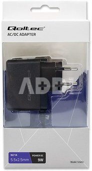 Qoltec Plug in power supply 9W 9V, 1A, 5.5x2.5
