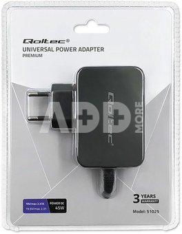 Qoltec Power adapter 45W 8 plugins