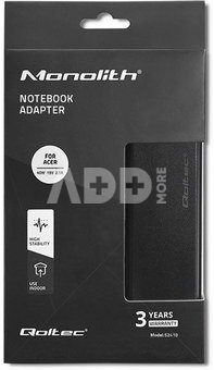 Qoltec Power adapter for Acer 40W, 19V, 2.1A, 5.5x1.7