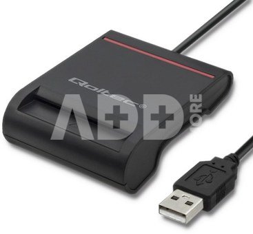Qoltec Smart chip card scanner USB 2.0 Plug&play