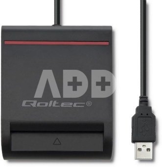 Qoltec Smart chip card scanner USB 2.0 Plug&play