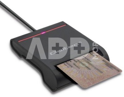 Qoltec Smart chip card scanner USB 2.0 Plug&play