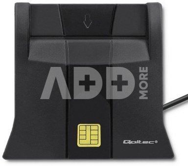 Qoltec Smart chip card scanner USB2.0 Plug&play