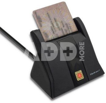 Qoltec Smart chip card scanner USB2.0 Plug&play