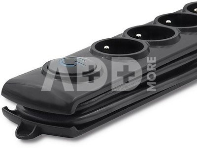 Qoltec Surge protector 5 sockets 3m black