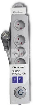 Qoltec Surge protector 5 sockets 3m gray
