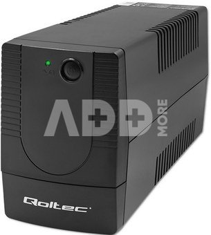Qoltec Uninterruptible power supply, 1000VA, 600W