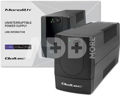 Qoltec Uninterruptible power supply, 1000VA, 600W