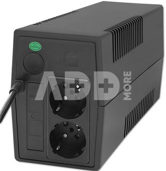 Qoltec Uninterruptible power supply, 1000VA, 600W