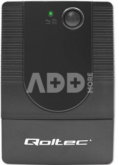 Qoltec Uninterruptible power supply, 1000VA, 600W