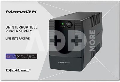Qoltec Uninterruptible power supply, 1000VA, 600W