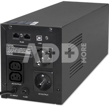 Qoltec Uninterruptible power supply, 2000VA, 1200W