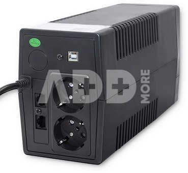Qoltec Uninterruptible power supply, 850VA, 480W, LC