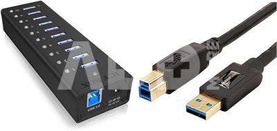 Raidsonic ICY BOX IB-AC6110 10-Port USB 3.0 Hub