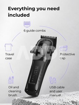 Ray Battler RB 6920 Hair Clipper + 6 Guide Combs