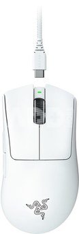Razer DeathAdder V3 Pro Gaming Mouse, Optical, 30000 DPI, White