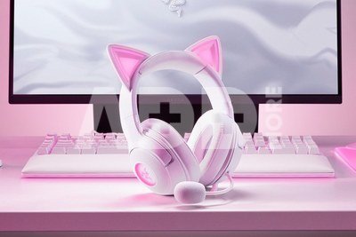 Razer Headset | Kraken Kitty V2 | Wired | Over-ear | Microphone | Noise canceling | White