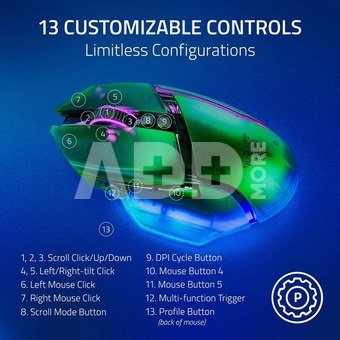 Razer wireless mouse Basilisk V3 Pro, green