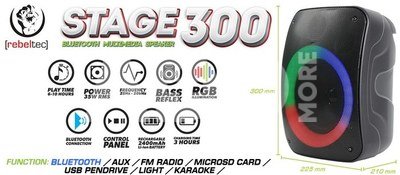 Rebeltec Bluetooth speaker Rebelt ec STAGE 300