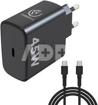 Rebeltec Fast charger PD45W USB-C for notebooks, phones,