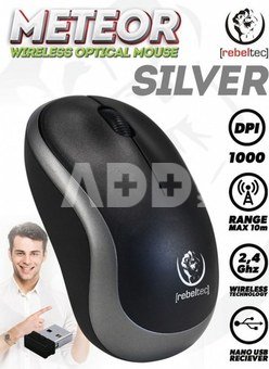 Rebeltec Wireless optical mouse Rebeltec METEOR silver