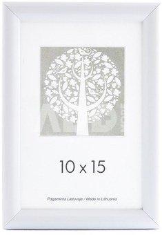 Frame 10x15 plastic 1301125 VAKARAS white | 14mm