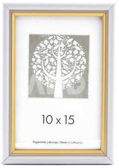 Frame 30x40 plastic 1301119 ECO white with gold | 14mm